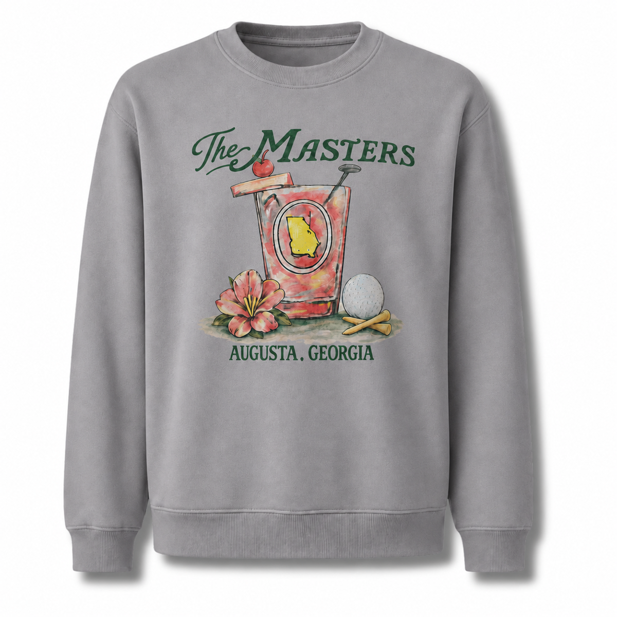 Augusta Georgia Masters Golf Tournament Azalea Sweatshirt - Sport Grey