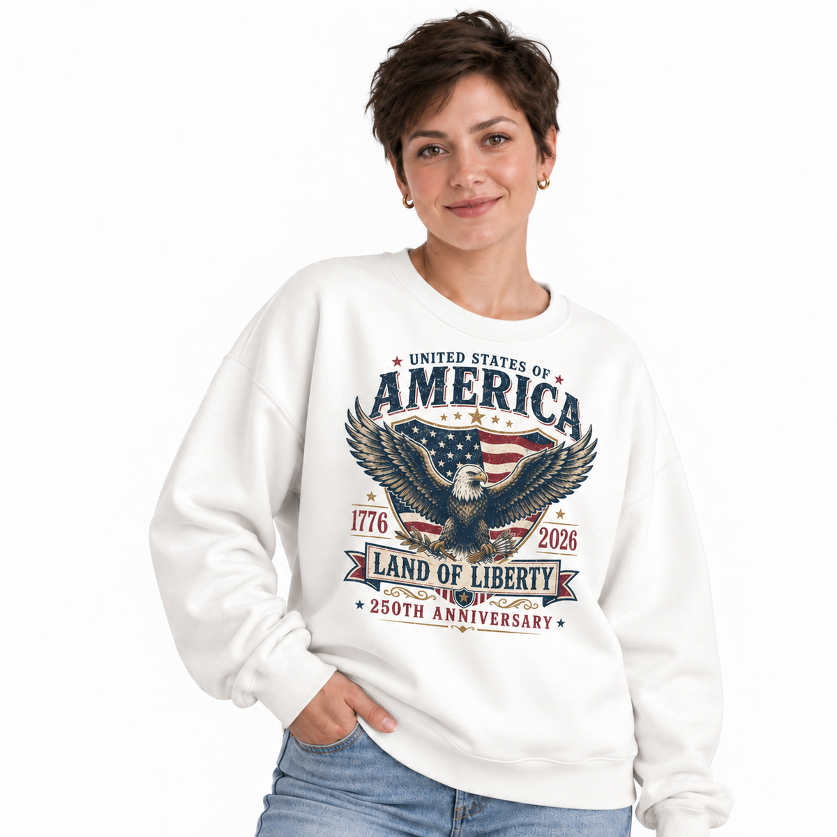 America Land Of Liberty 250th Anniversary Sweatshirt