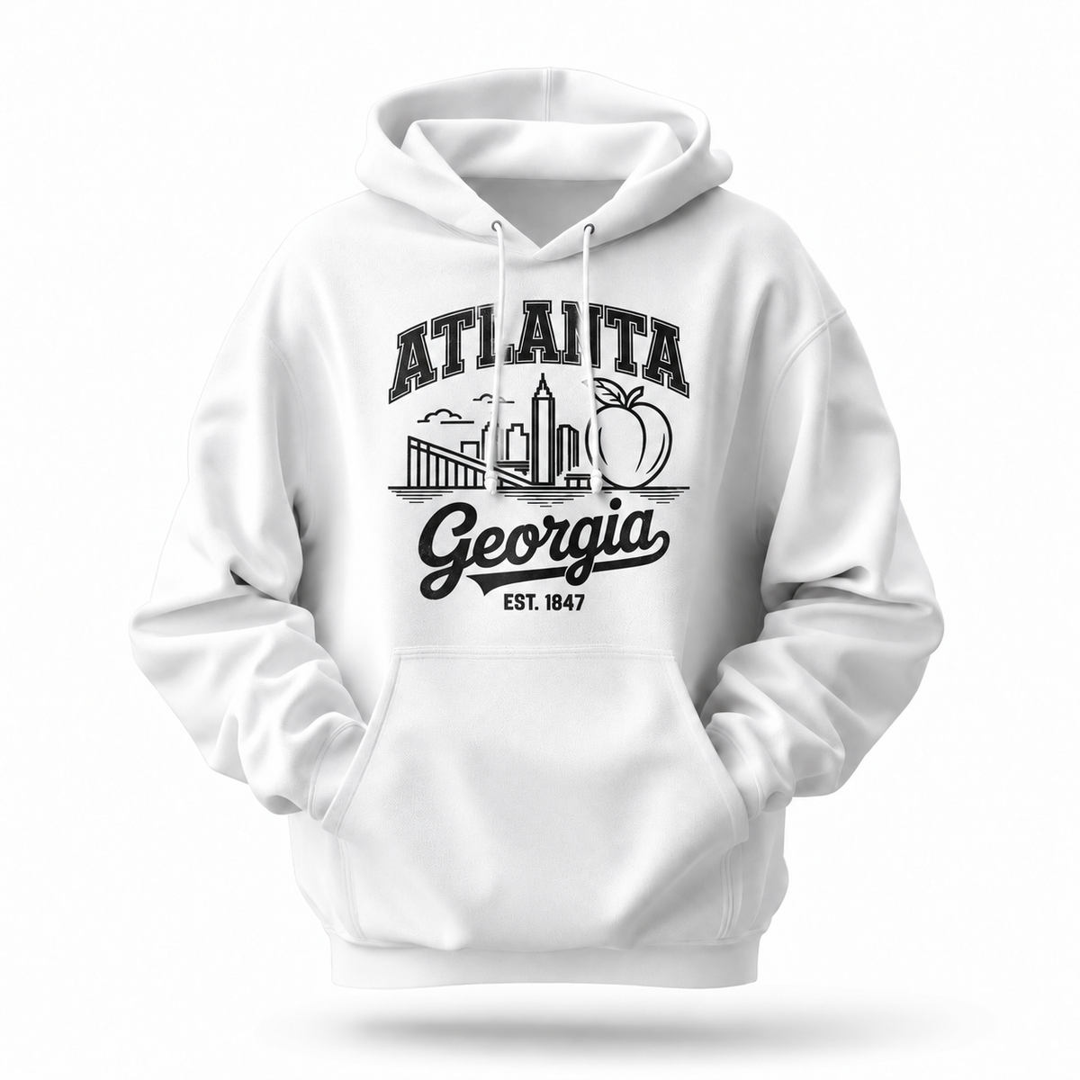 Georgia Atlanta Peach Skyline Est 1847 Hoodie