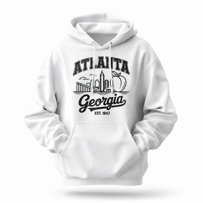 Georgia Atlanta Peach Skyline Est 1847 Hoodie
