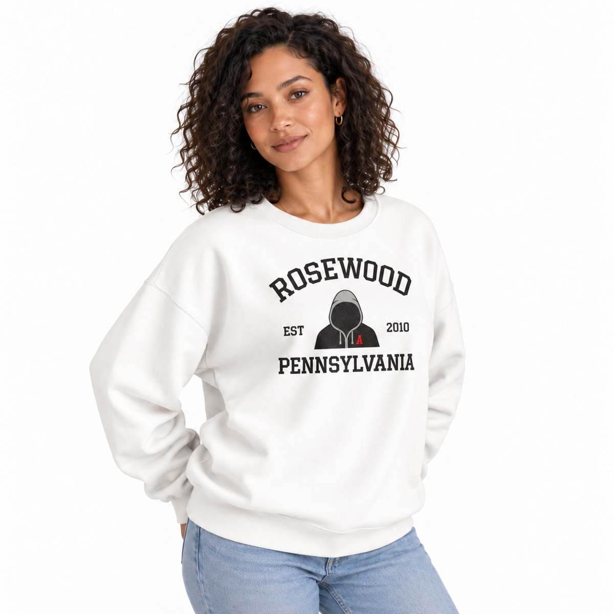 Rosewood Pennsylvania Vintage Seal Heritage Classic Sweatshirt - White (Female Model)