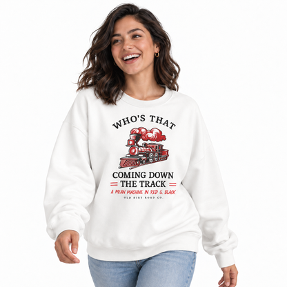 Georgia Bulldogs Mean Machine Locomotive Vintage Sweatshirt - White (Female Model)