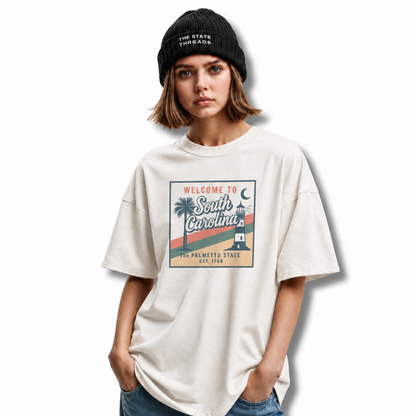 South Carolina Retro Palmetto Lighthouse Shirt