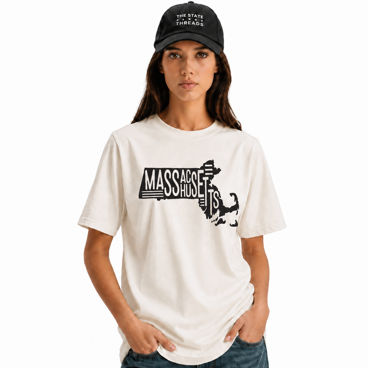 Massachusetts State Map Graphic Pride Shirt
