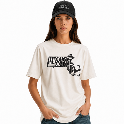 Massachusetts State Map Graphic Pride Shirt