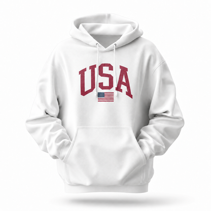 America USA Vintage Flag Distressed Hoodie