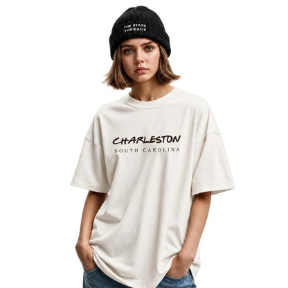 South Carolina Charleston Minimalist Vacation Typography Graphic Shirt