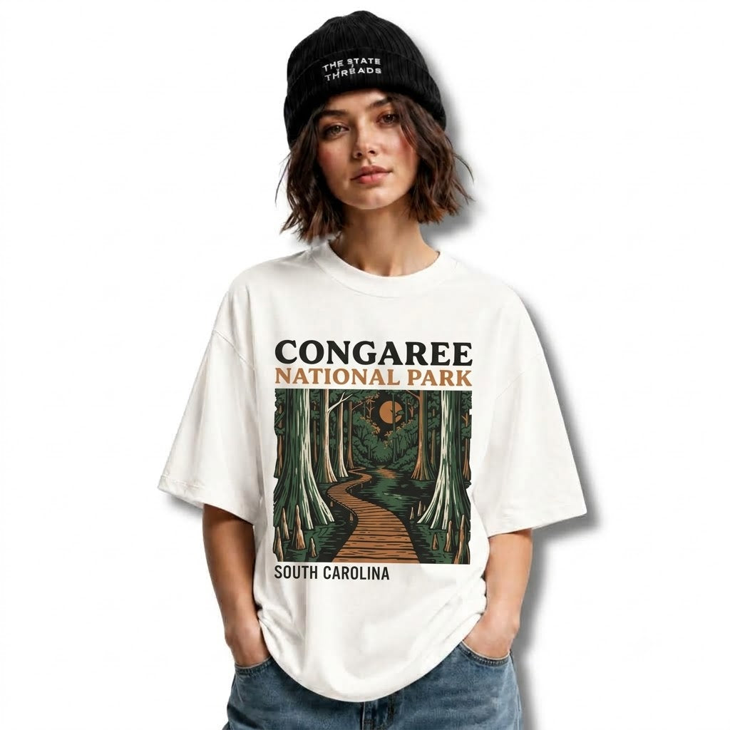 South Carolina Congaree National Park Boardwalk Forest Graphic Shirt