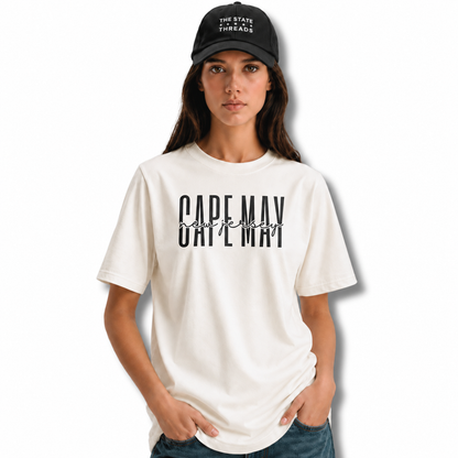New Jersey Cape May Modern Typography Cursive Shirt