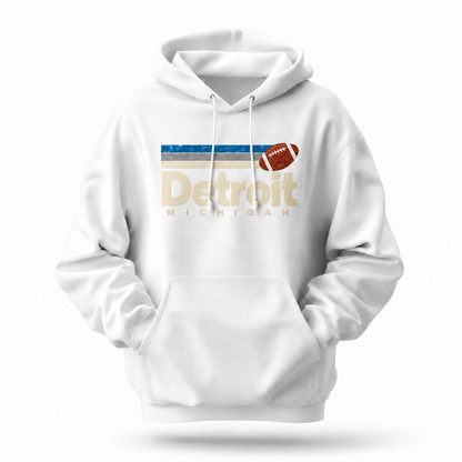 Detroit Michigan Vintage Football Retro Hoodie