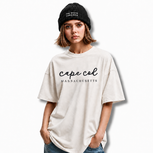 Massachusetts Cape Cod Coastal Script Shirt