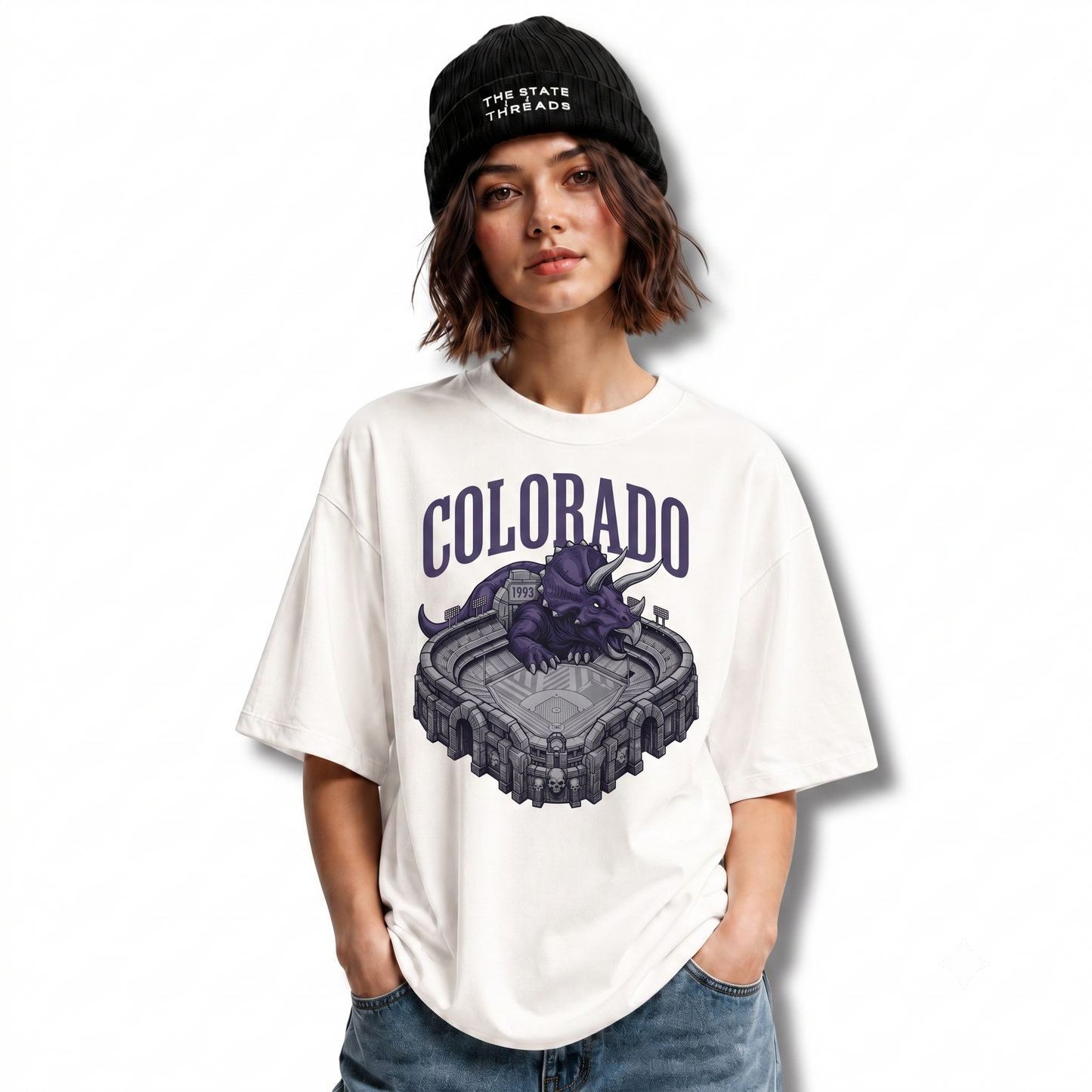 Colorado Dinosaur Mascot Sports Stadium Shirt