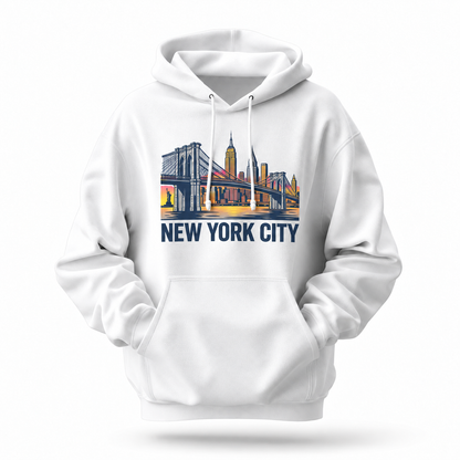 New York City Skyline Brooklyn Bridge Hoodie