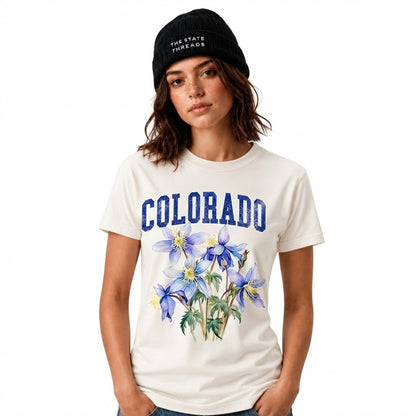 Colorado State Flower Columbine Floral Graphic Shirt