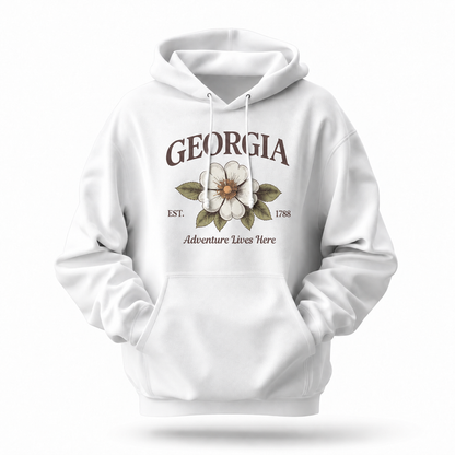 Georgia State Flower Adventure Lives Here Hoodie