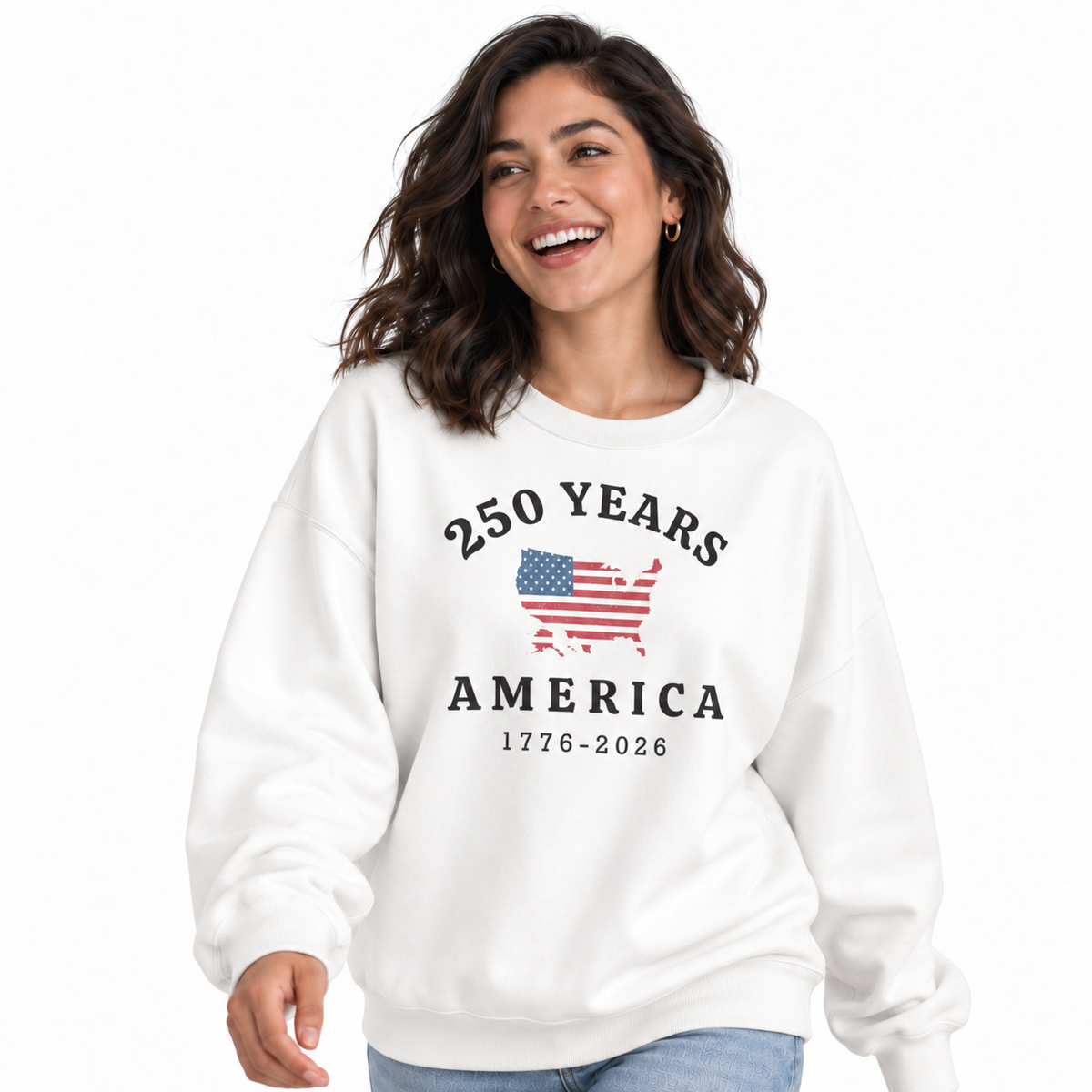 America 250 Years Map 1776 2026 Sweatshirt