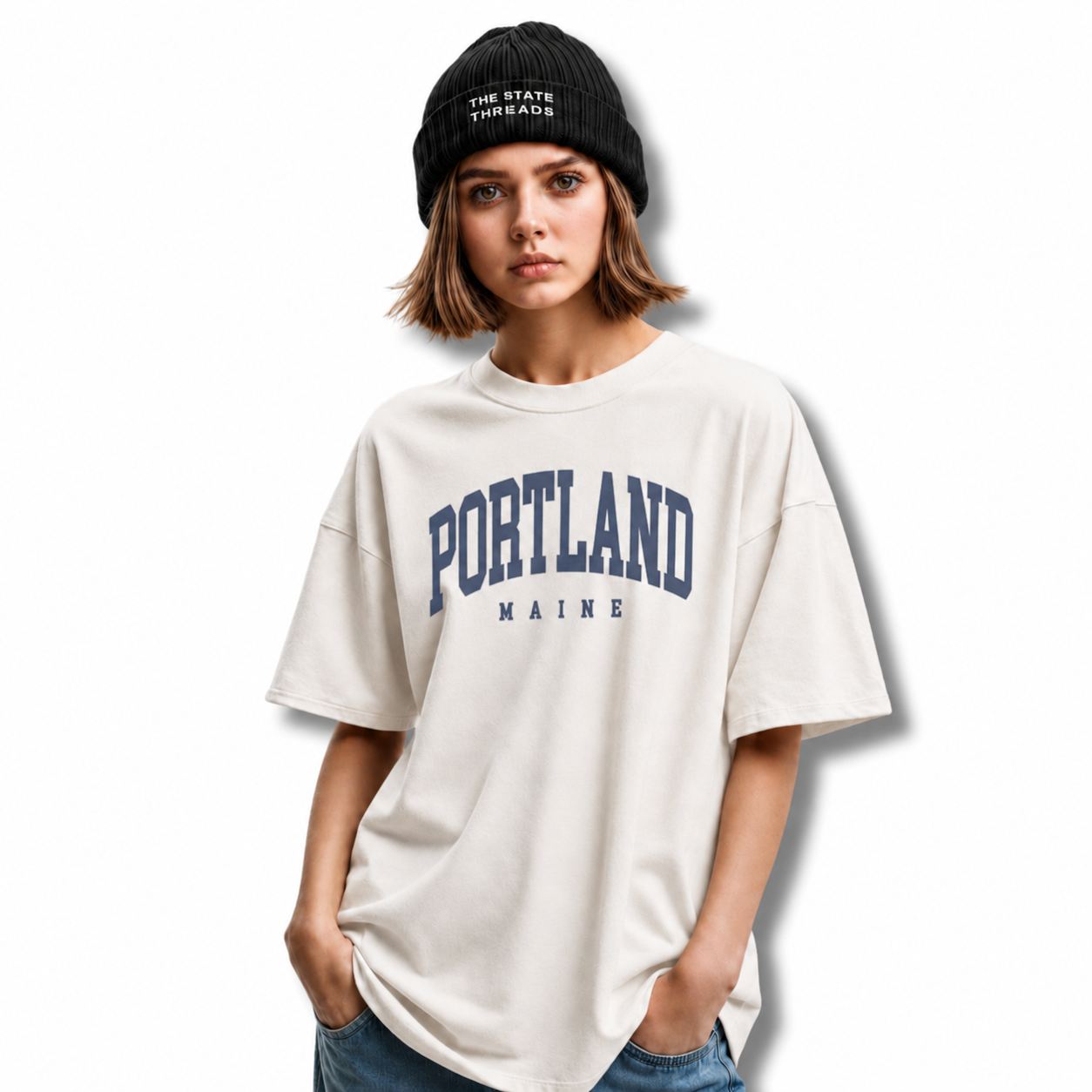 Portland Maine Vintage Varsity Style Shirt