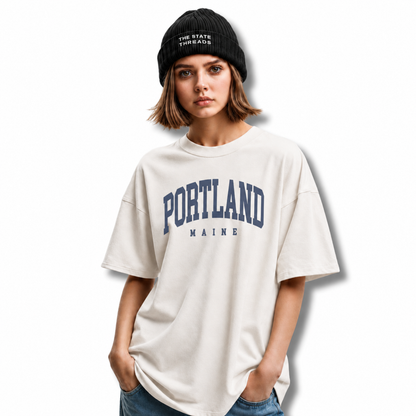 Portland Maine Vintage Varsity Style Shirt
