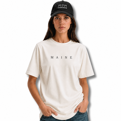 Maine Minimalist Typography State Pride Shirt